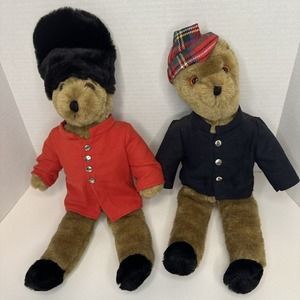 Alresford Crafts Ltd Vintage Teddy Bears, Royal Guard & Tartan Scots Set of 2